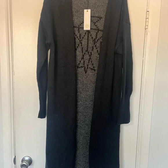 NWT All Things Golden the signature cardigan duster black - Picture 10 of 10